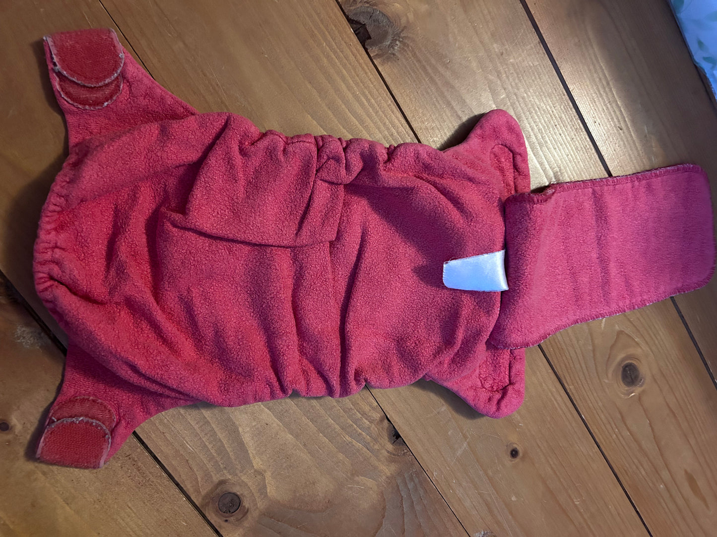 TotsBots  - Fitted Nappy Red bamboozle size 2 (003)