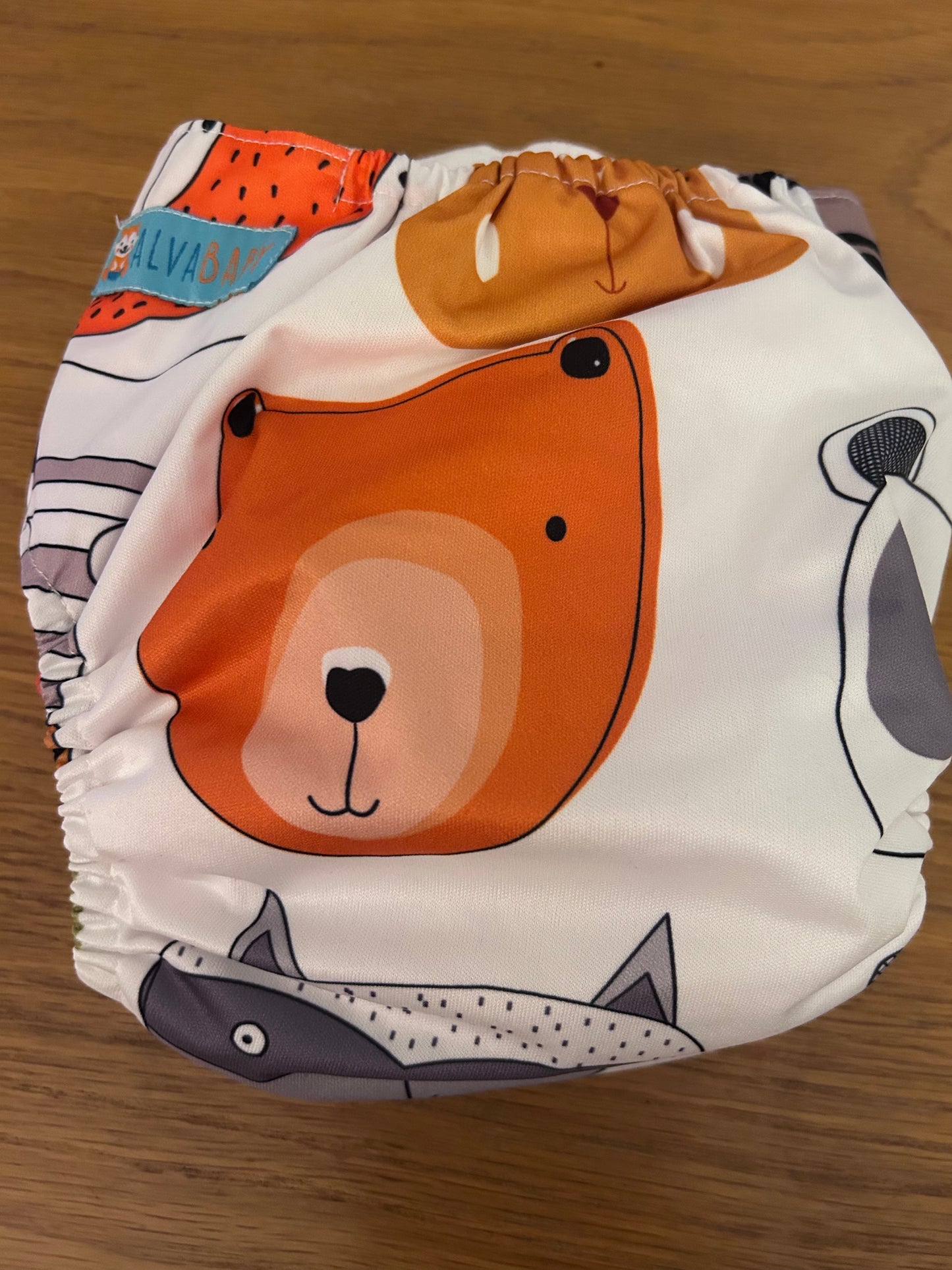 Alva baby pocket nappy with 2 inserts (003)