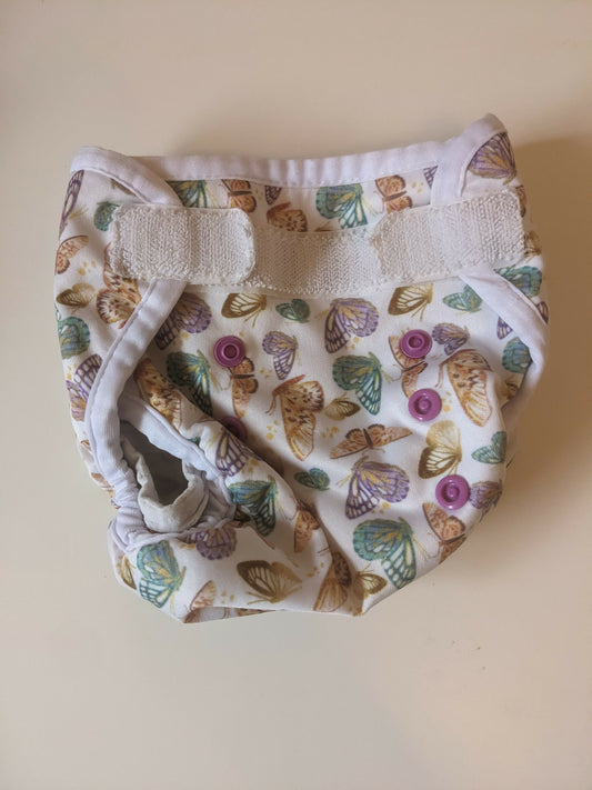 TJ's reusables butterflies newborn wrap