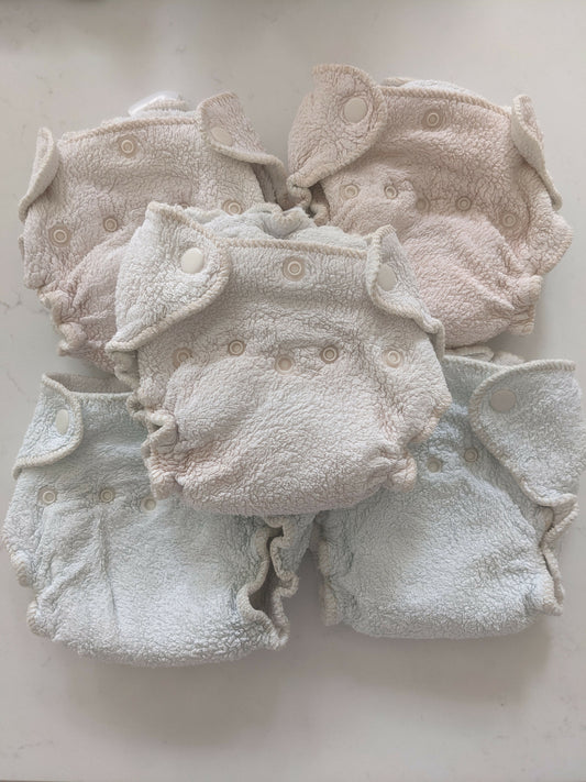 9 Kissaluv fitted popper newborn nappies