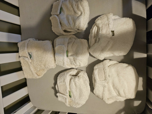 *Brand new* 6x size 1 little lamb nappies for use with wraps