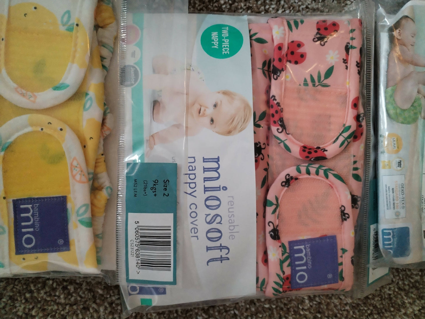 Bambino Mio - MioDuo - Two part nappy - Size 2 - Pink Ladybird - Brand New