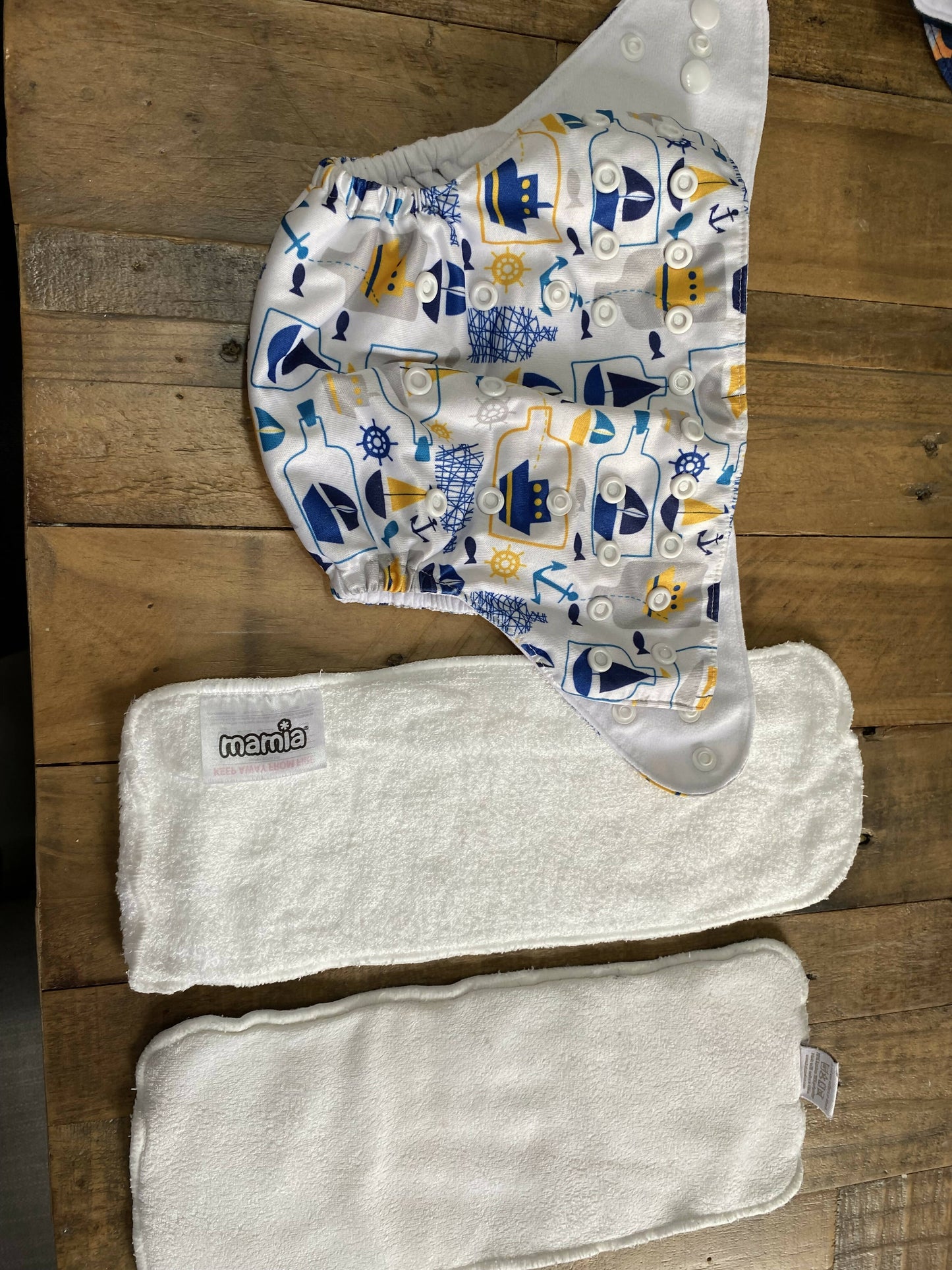 Boys Alva pocket nappies with inserts