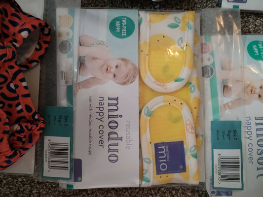 Bambino Mio - MioDuo - Two part nappy - Size 2 - Lemons- Brand New