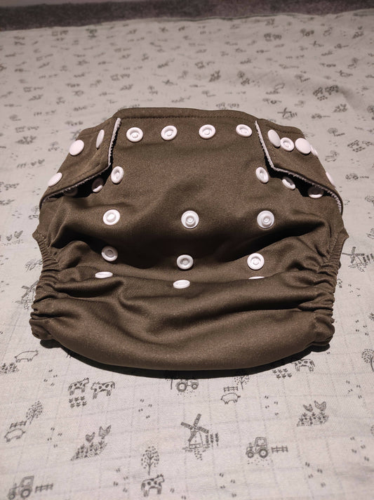 Khaki green Little Lamb Pocket nappy